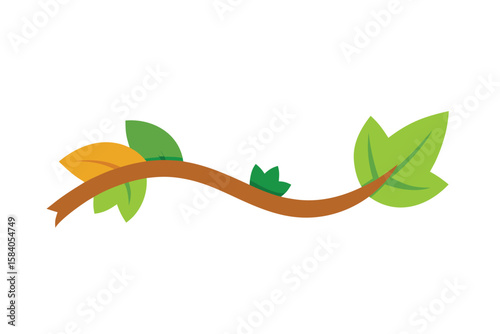 Cartoon Leaf Trail Wrapping Top And Sides