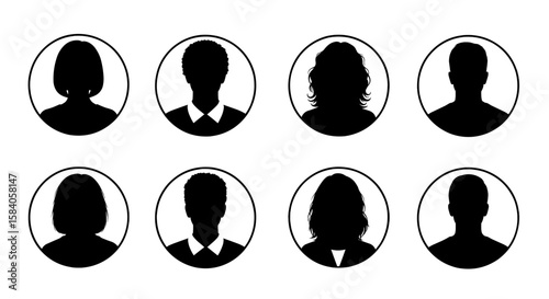 Essential Profile Icons: Versatile Silhouettes for Websites & Apps