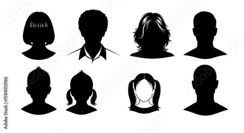 Versatile Avatar Silhouettes: Profile Icons for Websites & Apps