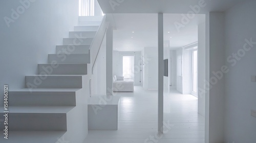 Zen Oasis: Small White House with Minimalist Design