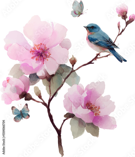 bird on a branch of a tree