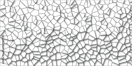 Abstract cellular pattern with black lines and white background a simple modern geometric design for decorative usage in different forms