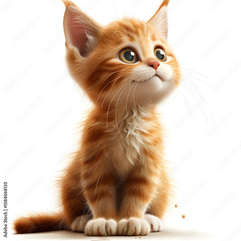 Fototapeta premium Curious Ginger Kitten