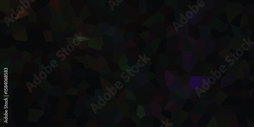 Dark mosaic illustration of connected crystal shapes, a muted jewel toned pattern suitable for texture or design elements.