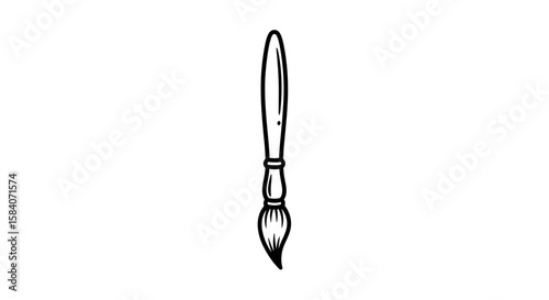 Vector paint brush vector art supply for painting and drawing artistic tool illustration design element image icon 100