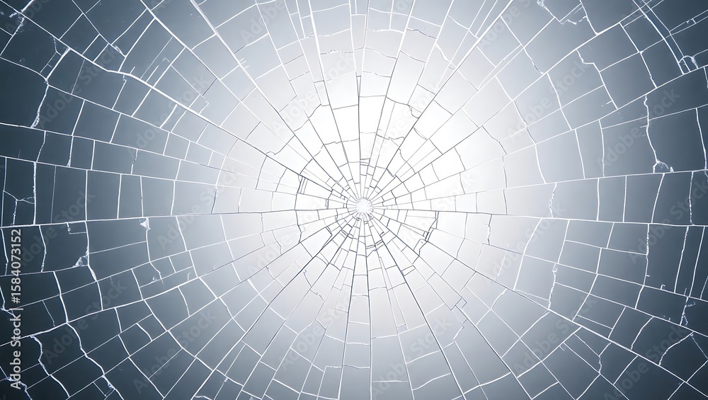 Obraz premium broken glass spider mesh