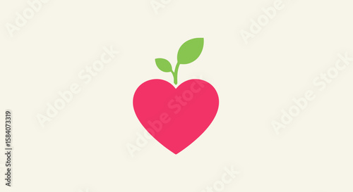Heart Sprout: Symbol of Growth and Healthy Living