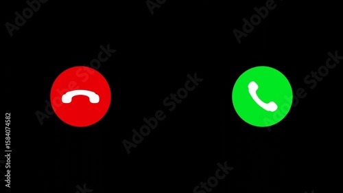 incoming call animation accept or decline