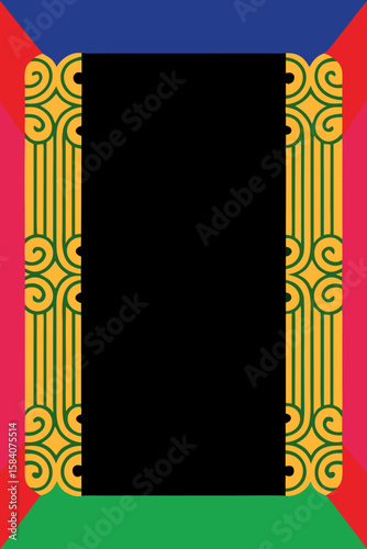 Decorative Frame with Intricate Oriental Motifs