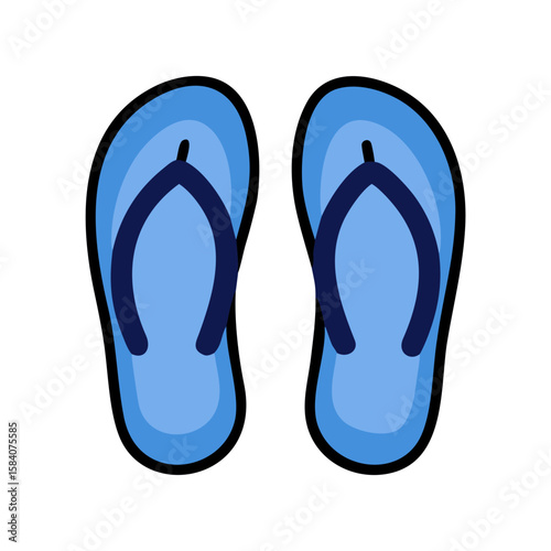 blue flip flops