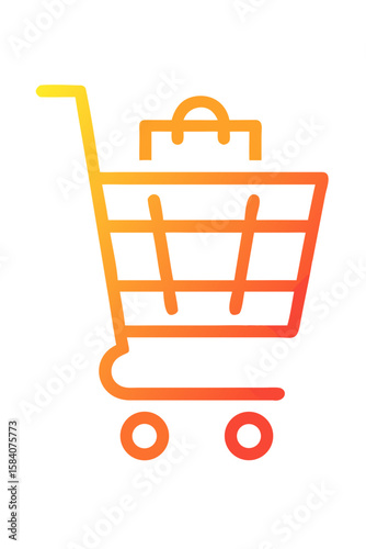 Shopping Cart with Bags