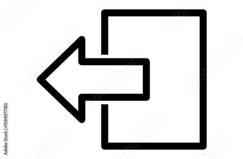 ログアウトのシンプルな線画のUIアイコン