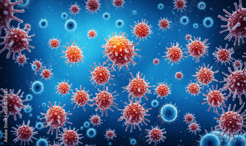 harmful bacteria attacking ...