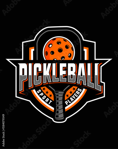 Pickleball sport logo.eps