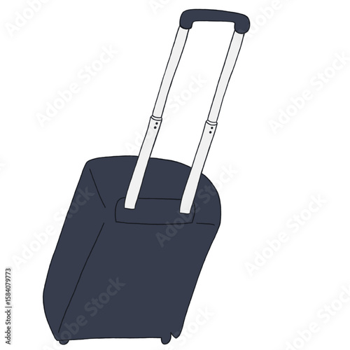 キャリー　旅行　趣味　イラスト　黒　単体　　イラスト