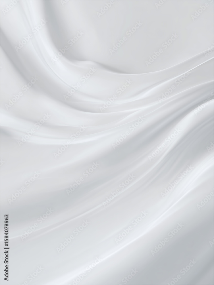 Fototapeta premium 滑らかなカーブが美しい白い布背景