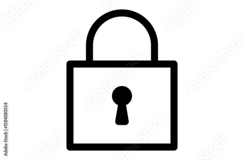 鍵のシンプルな線画のUIアイコン