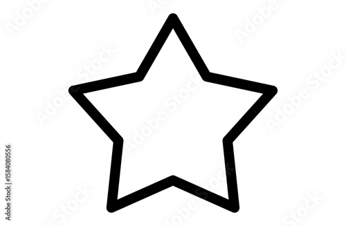 星のシンプルな線画のUIアイコン