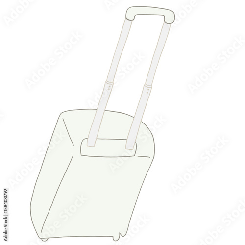 キャリー　旅行　趣味　イラスト　白　単体　　イラスト