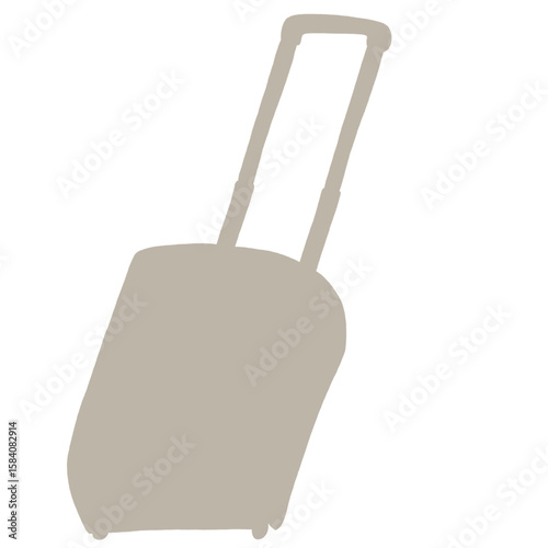 キャリー　旅行　趣味　イラスト　薄い茶色　単体　シークレット