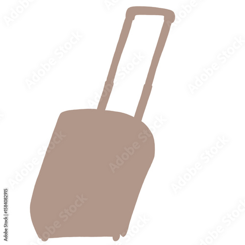 キャリー　旅行　趣味　イラスト　薄い茶色　単体　シークレット