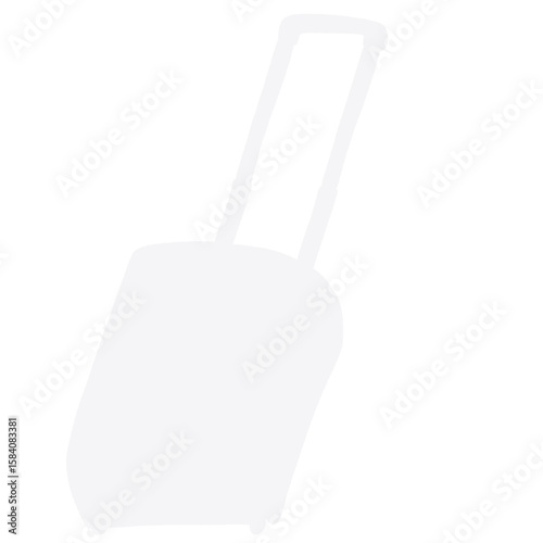 キャリー　旅行　趣味　イラスト　白　単体　シークレット