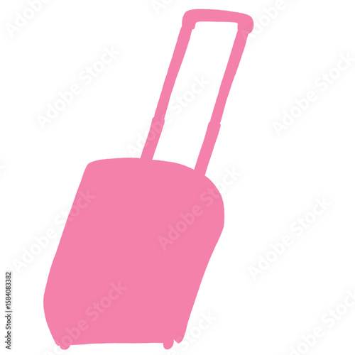 キャリー　旅行　趣味　イラスト　フラミンゴ色　単体　シークレット