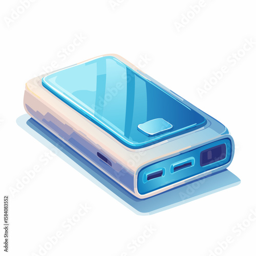 アニメ風モバイルバッテリーベクター素材