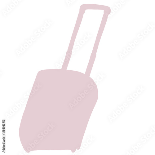 キャリー　旅行　趣味　イラスト　薄ピンク　単体　シークレット