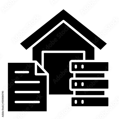Data Warehouse  Icon Element For Design
