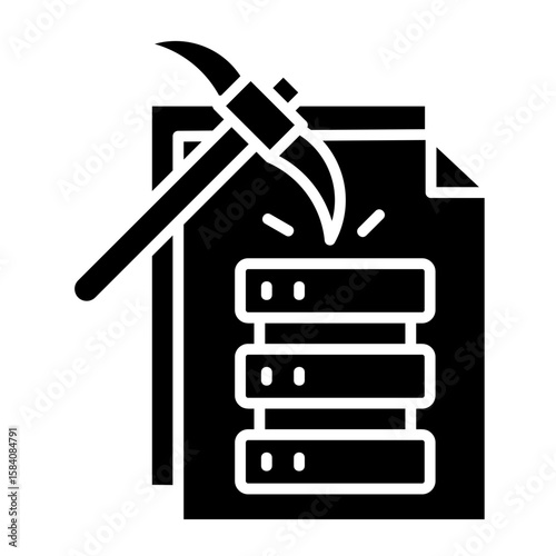 Data Mining  Icon Element For Design
