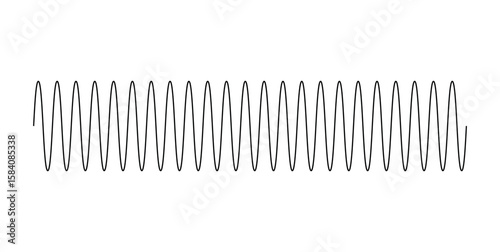 Sinusoidal Wave Signal. Sine Wave. Trigonometric Sine Function.