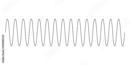 Sinusoidal Wave Signal. Sine Wave. Trigonometric Sine Function.