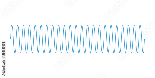 Sinusoidal Wave Signal. Sine Wave. Trigonometric Sine Function.
