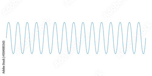 Sinusoidal Wave Signal. Sine Wave. Trigonometric Sine Function.