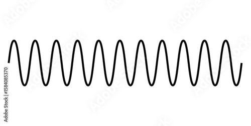 Sinusoidal Wave Signal. Sine Wave. Trigonometric Sine Function.