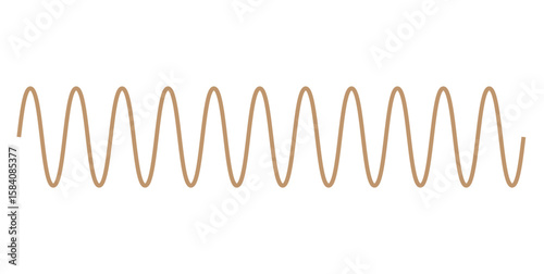 Sinusoidal Wave Signal. Sine Wave. Trigonometric Sine Function.