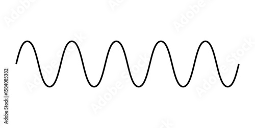 Sinusoidal Wave Signal. Sine Wave. Trigonometric Sine Function.