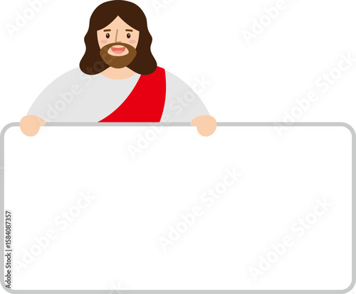 메모판을 들고 있는 예수님