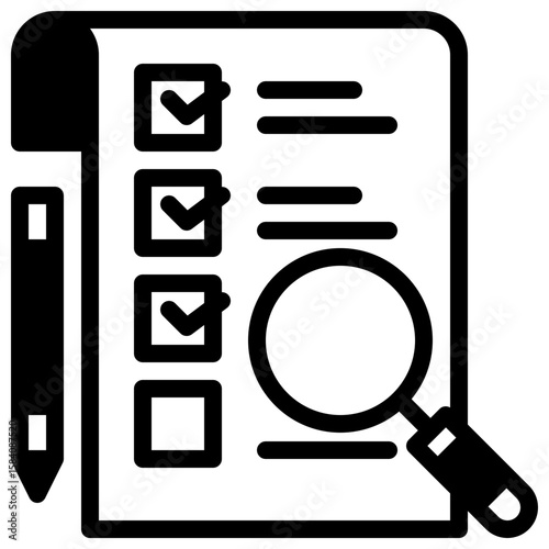 evaluation icon vector with solid style