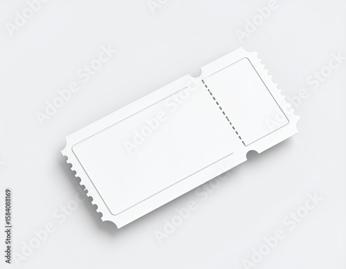 Pair of Blank Red Event Tickets Isolated on White
