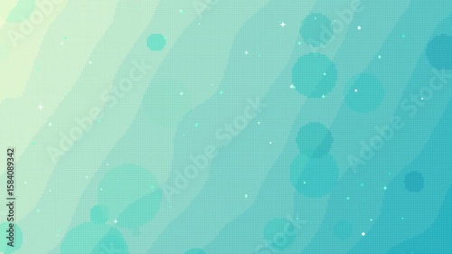 8bitドット絵レトロゲーム風キラキラ輝く海の動く背景10秒ループ