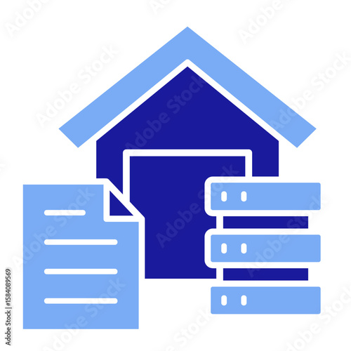 Data Warehouse  Icon Element For Design
