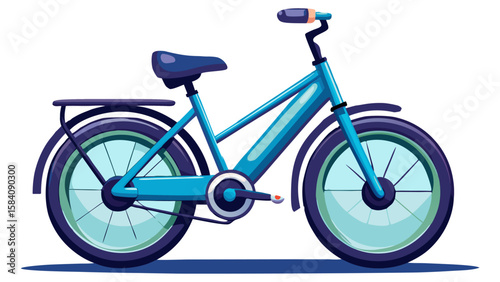 A stylish blue bicycle with a classic design, featuring fenders, a rear rack, and a comfortable seat, ready for urban commutes or leisurely rides.