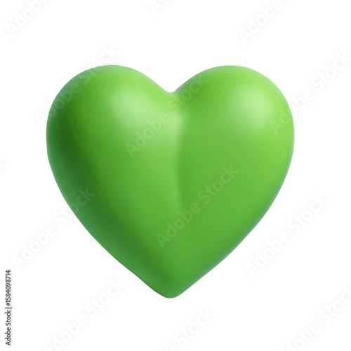 3D vibrant green heart