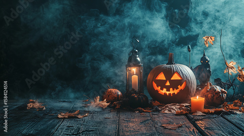 halloween pumpkin on the wall