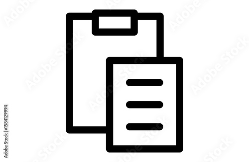 貼り付けのシンプルな線画のUIアイコン