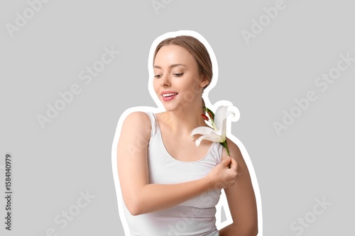 Pretty young woman with lil...