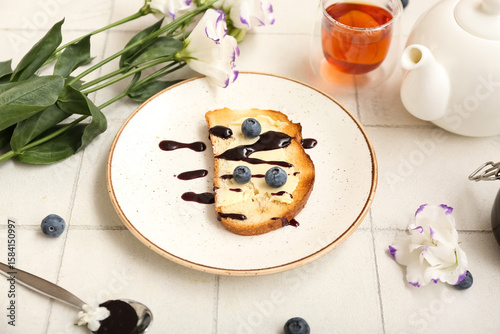 Toasted bread with butter, ...