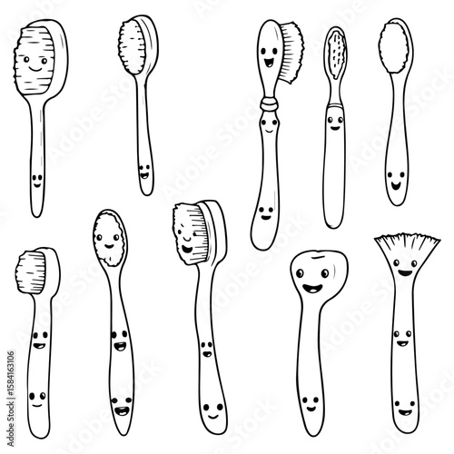 Playful Smile Brush Hand Drawn Vector Elements & Clipart